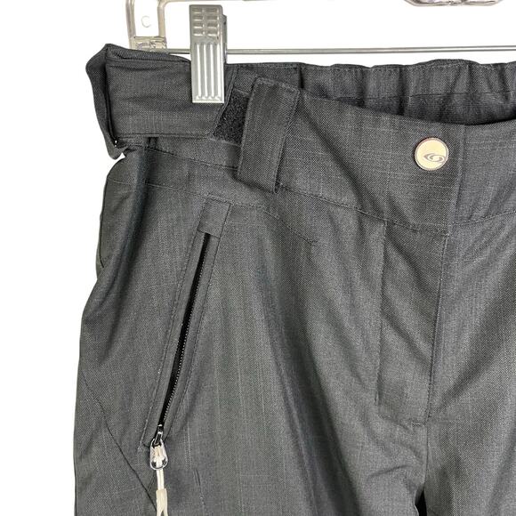 Salomon Ski Pants Mens Medium Black Cargo Zip Pockets Clima Pro Adjustable Waist - Picture 4 of 11